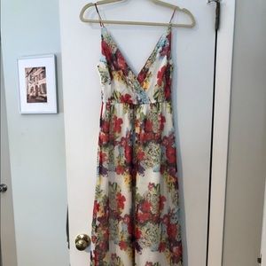 Floor length floral dress